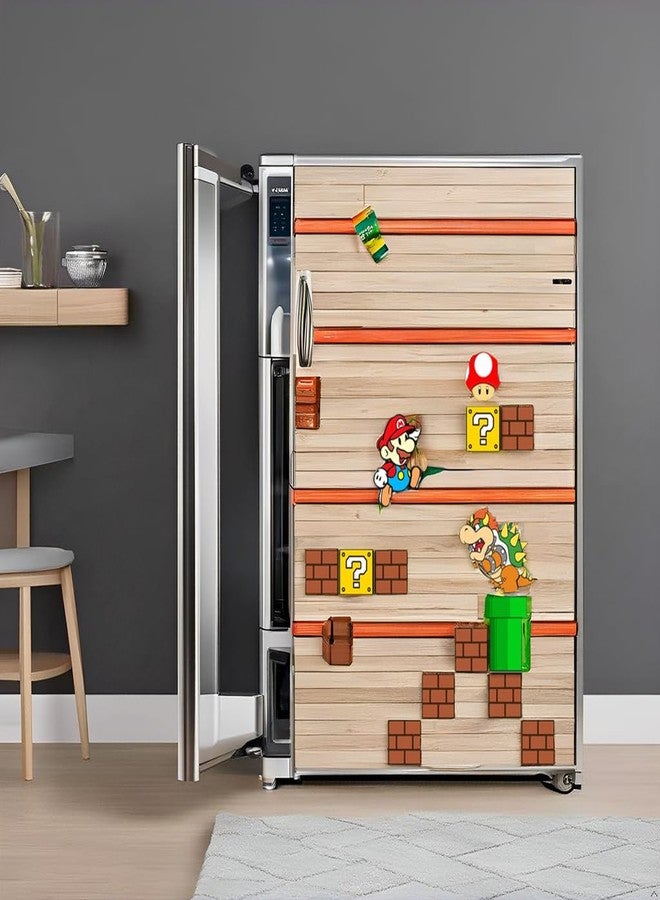TRENDING HUT 90s Mario Cartoon Fridge Magnet Set - 14 Pcs Nostalgic Collectible Magnets for Kitchen, Locker, and Office Decor. - Image 4